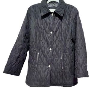 Liz Claiborne Black Ouilted Jacket